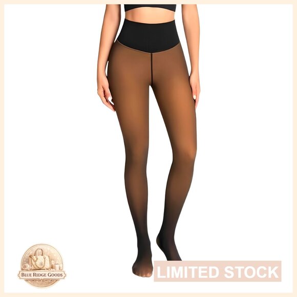 Fleece Lined Thermal Leggings Tummy Control Butt Lifting One-Seam Design